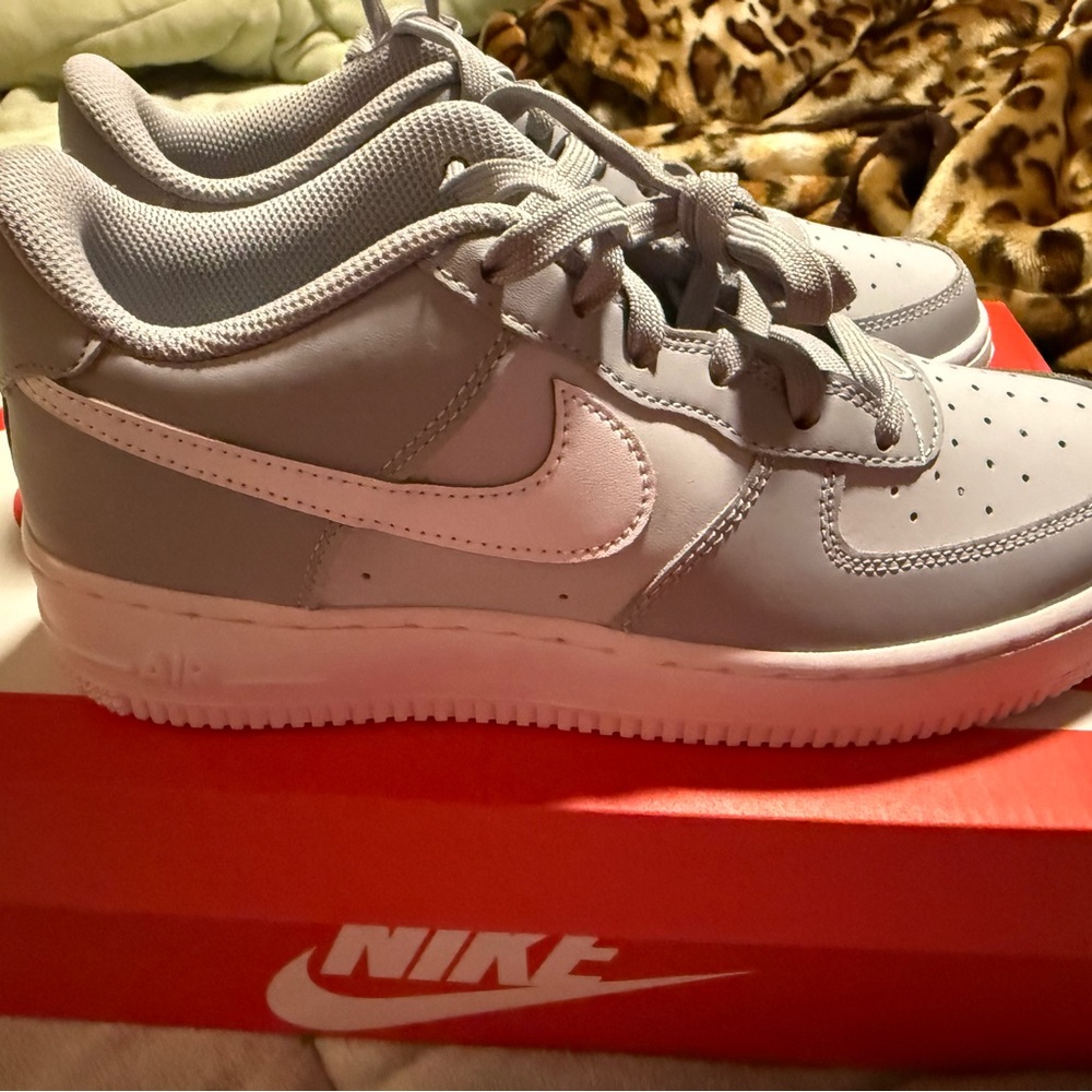 Boys Nike Air Force grey shoes